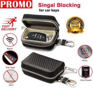 Custodia bloccante segnale chiave auto Faraday gabbia fob sacchetto blocco RFID senza chiave scatola - Foto 1 di 9