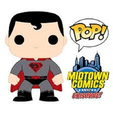 FUNKO POP HEROES #60 RED SON SUPERMAN~2014 MIDTOWN COMICS EXCLUSIVE VINYL 💚