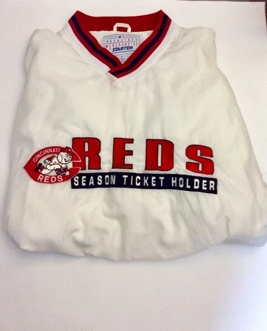 CINCINNATI REDS STARTER MENS LARGE PULLOVER SEASON TICKET HOLDER VGC Cover