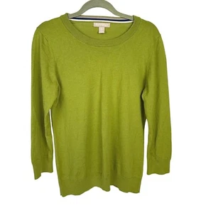 Banana Republic Damen 3/4 Arm Pullover Seide/Baumwolle Lindgrün Gr. L - Bild 1 von 4