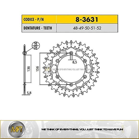 PER GAS GAS SM 515 2009 CORONA IN ACCIAIO WORKS-Z SUNSTAR PASSO 520 CON 51 DENTI - Immagine 1 di 1