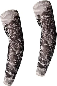 CENZICOM 2 Pcs Unisex Temporary Fake Slip on Tattoo Arm Sleeves Kit Fashion A... - Picture 1 of 6