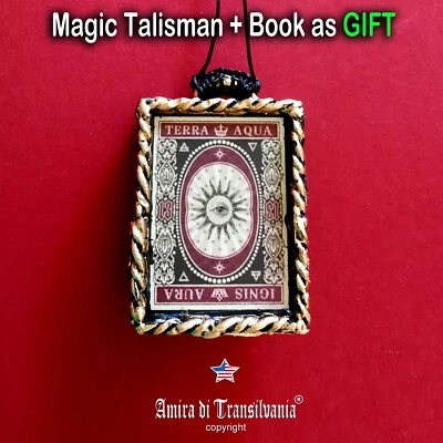 Talismán Alquimia Brujería Blanco Negro Magia Oculta Joyería Pagana 4 Elementos Ojo Foto 1 de 4