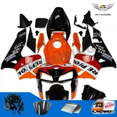 Fit for Honda CBR600RR 2005-2006 Orange Repsol Fairing Injection Plastic  mE0 - Image 1 of 4