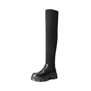 Dream Pairs Over The Knee Platform Thigh High Boots Long Stretch Soft Chunky - Picture 1 of 7