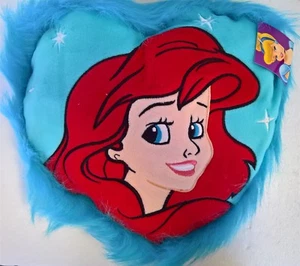 ~ Disney Princess - Little Mermaid ARIEL HEART PLUSH BED CUSHION PILLOW - Picture 1 of 2