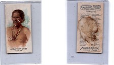 N2 Allen & Ginter, Celebrated American Indian Chiefs, 1888, Great War Chief