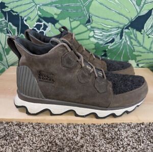 Sorel Kinetic Felt Quarry Waterproof Boots Womens Size 9.5 LaceUp Comfort Boots 