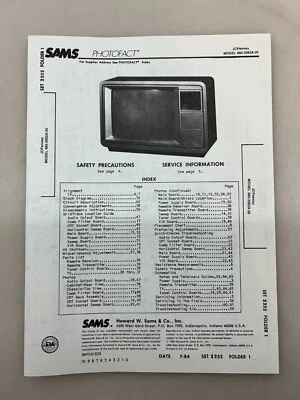 JCPenney 685-2062A-20 сервис руководство Sams фотофакт Бесплатная доставка - Изображение 1 из 3