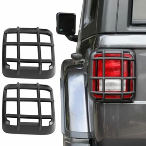 2X Black Rear Taillight Lamp Cover Guard Trim protector For Jeep Wrangler JL 18+ - Picture 1 of 10
