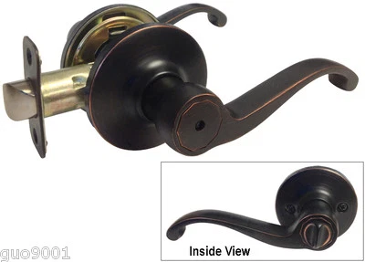 HOUSE GUARD HARDWARE Oil Rubbed Bronze Privacy Door Handle Lever knob Door Lock bedroom bathroom