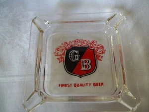Griesedieck Bros Beer Ashtray Clear Glass 4" x 4" - Picture 1 of 6
