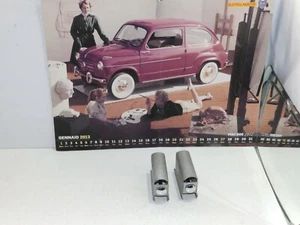 FIAT 600D DEL 62 - DISTANZIALE PARAURTI POSTERIORE COMPLETI DI PERNI CROMATI - Picture 1 of 3