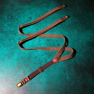 Hombre Pantalón Frenos Espiga Retro Resistente Espalda Y Tirantes Ajustables Largo - Imagen 1 de 15