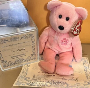 Ty Beanie Baby SAKURA Bear Japan Exclusive New w/ Tags! Authenticated PG #50516 - Picture 1 of 6