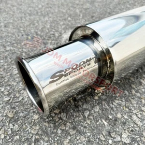 Spoon Sport Universal SINGLE EXHAUST MUFFLER Inlet 2.5in Outlet 3.5in SUS304 - Picture 1 of 3