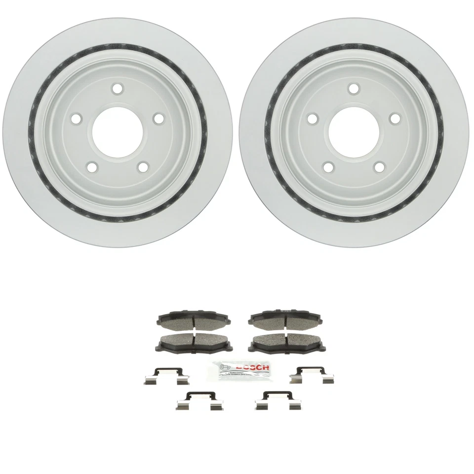 Kit de pastillas de freno de disco de cerámica azul rotores Quietcast traseros Bosch para Cadillac XLR Foto 1 de 1