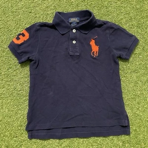 Polo Ralph Lauren Boys Short Sleeve Polo Shirt Big Pony Size 5 Navy Blue - Picture 1 of 9