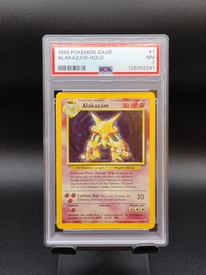 🪄 ALAKAZAM ~ 1999 Pokemon Base Set Unlimited 1/102 ~ Holo Rare ~ PSA 7🪄 - Image 1 of 3