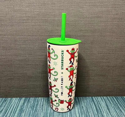 Starbuck’s X Roller Rabbit Monkey Mas edición limitada 24 oz taza de acero inoxidable Foto 1 de 4