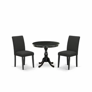 East West Furniture 3 Piece DINETTE SET Contains 1 Wooden Dining Table and 2... - Picture 1 of 2