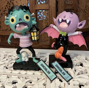 Figura NIÑO MACABRO TRÍO Halloween 8 pulgadas Frankenstein Drácula Caricatura Viral - Imagen 1 de 9