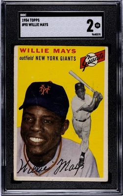 1954 Topps #90 Willie Mays SGC 2 Foto 1 de 2
