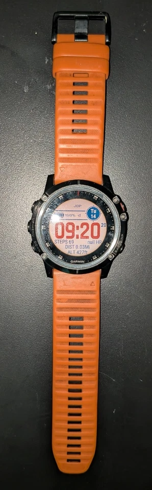 Garmin Fenix 5X Plus 51mm Sapphire with Orange and Black Strap - Image 1 of 4
