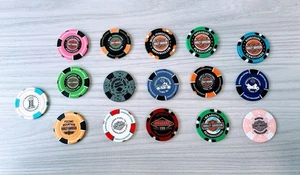 Harley-Davidson Poker Chip Lot - 15 Pennsylvania Dealer Chips Set  - Bild 1 von 15