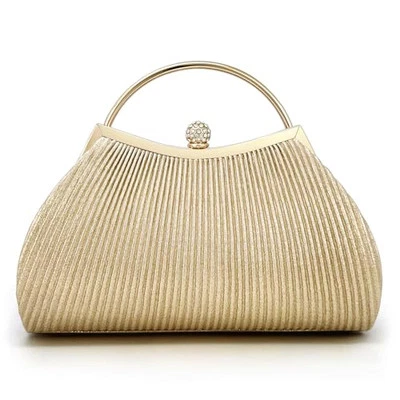 Carteras sin asas para mujer Bolsos de noche Fiesta Embragues Bolso de mano con dorado Foto 1 de 4