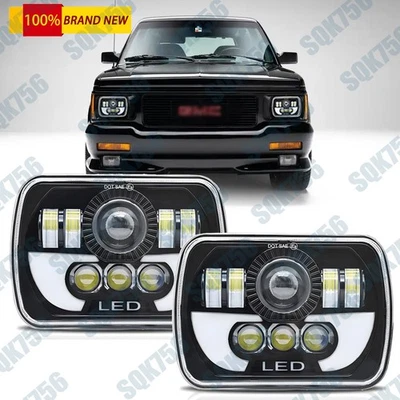 2025 New Pair 120W 7x6" LED Square Headlight High Low Beam for GMC Syclone 1991 - Image 1 of 4
