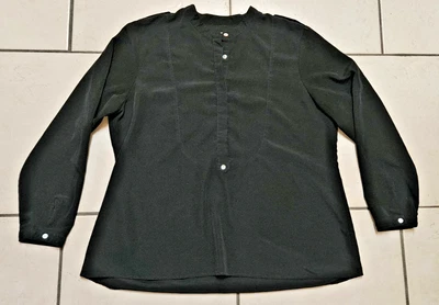 Camisa Orvis 100% Poli 3/4 Abotonada Negra Talla XL Cuello Simulado Foto 1 de 4