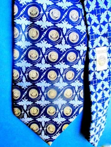 VINTAGE SILK LOGO TIE BY GIANNI VERSACE - ITALY - Picture 1 of 1