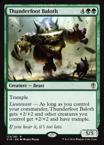 THUNDERFOOT BALOTH Commander 2016 MTG Green - Beast Rare - Image 1 of 1
