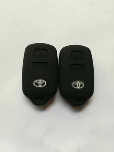 2pcs Black Key Cover for toyota Corolla Matrix Sienna Solara GQ43VT14T HYQ12BAN - Bild 1 von 3