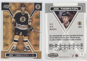 2002-03 Pacific Exclusive Gold Joe Thornton #15