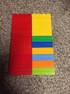 40 Lego Duplo 2X4 flache Platten gemischte Farbe - Bild 1 von 2