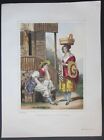 1838 PAYSANNES VAUD lito Rossignon Alpes Pittoresques costumi Svizzera Lausanne