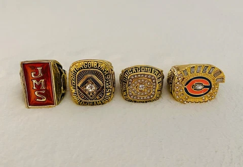 4 PCS Chicago Bears Rare Championship Ring SET, US SHIP Cover