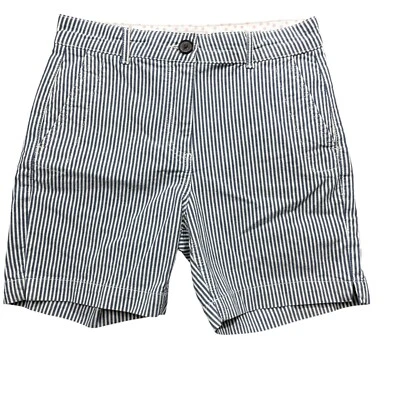 Boden 4 Shorts Blue White Strip Cotton Blend Pockets - Image 1 of 4