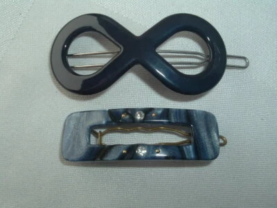 AZNAVOUR PARÍS PASADOR AZUL Y PASADOR SIN FIRMAR ACCESORIO PARA EL CABELLO Foto 1 de 2