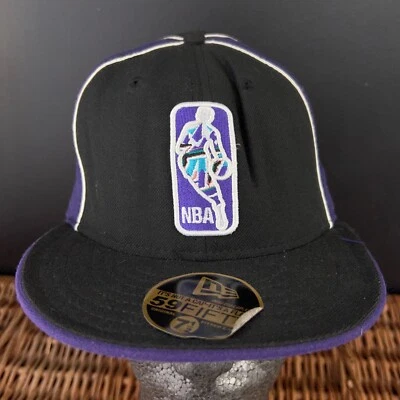 Utah Jazz Fitted Hat Cap 7 1/2 Black Purple New Era 59FIFTY NBA LOGO - Image 1 of 4