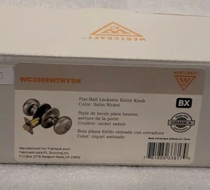 Westcraft WC300ENTRYSN EINGANGSSCHLOSSSET flacher Kugelknopf - Satin-Nische - Bild 1 von 4