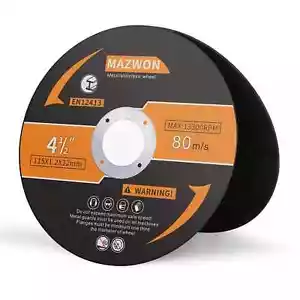 14 Mazwon Metall/Edelstahl 4 1/2 Zoll ultradünnes Schneidrad, 4,5 Zoll x 0,046 Zoll x 7/8 Zoll - Bild 1 von 3
