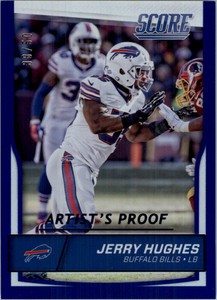 2016 Score Jumbo Artist's Proof Buffalo Bills Football Card #41 Jerry Hughes /50