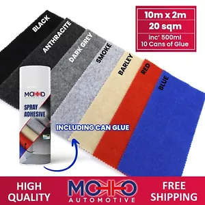 CAMPER CARPET LINING VAN 4 WAY STRETCH FOR T5-6 TRANSIT VIVARO BOXER CADDY 24SQM - Picture 1 of 11