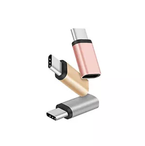 Micro USB Female to 3.1 Type C Male Adapter Converter Micro-B to USB-C Connector - Picture 1 of 4