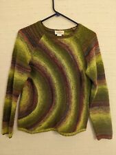 Talbots M sweater long sleeves pullover mulitcolor knit geometric pattern