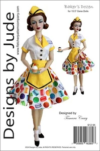 Baker's Dozen Doll Clothes Sewing Pattern for 15.5" Gene Marshall Dolls - Picture 1 of 10