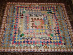 Vintage Handmade Patchwork Heavy Quilt - Picture 1 of 7